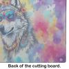 NEW Hippie Animal Wolf Glass Cutting Board Decorative Tempered Glass Kitchen Cutting and Serving Board Large Size Chopping Board