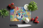 NEW Akita Hippie Dawg Glass Cutting Board Decorative Tempered Glass Kitchen Cutting and Serving Board Large Size Chopping Board