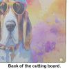 NEW Basset Hound Hippie Dawg Glass Cutting Board Decorative Tempered Glass Kitchen Cutting and Serving Board Large Size Chopping Board