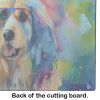 NEW Afghan Hound Hippie Dawg Glass Cutting Board Decorative Tempered Glass Kitchen Cutting and Serving Board Large Size Chopping Board