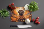 NEW Chocolate Labrador Retriever Fall Glass Cutting Board Decorative Tempered Glass Kitchen Cutting and Serving Board Large Size Chopping Board