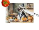 NEW Shih Tzu Fall Kitchen Pumpkins Glass Cutting Board Decorative Tempered Glass Kitchen Cutting and Serving Board Large Size Chopping Board