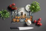 NEW Shar Pei Spooky Halloween Glass Cutting Board Decorative Tempered Glass Kitchen Cutting and Serving Board Large Size Chopping Board