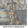 NEW Cocker Spaniel Fall Kitchen Pumpkins Glass Cutting Board Decorative Tempered Glass Kitchen Cutting and Serving Board Large Size Chopping Board