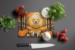 NEW Yellow Labrador Retriever Fall Glass Cutting Board Decorative Tempered Glass Kitchen Cutting and Serving Board Large Size Chopping Board