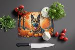 NEW German Shepherd Fall Glass Cutting Board Decorative Tempered Glass Kitchen Cutting and Serving Board Large Size Chopping Board