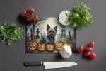NEW Cairn Terrier Spooky Halloween Glass Cutting Board Decorative Tempered Glass Kitchen Cutting and Serving Board Large Size Chopping Board