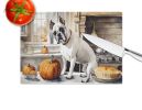 Boxer Fall Kitchen Pumpkins Glass Cutting Board Decorative Tempered Glass Kitchen Cutting and Serving Board Large Size Chopping Board