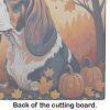 NEW Basset Hound Fall Glass Cutting Board Decorative Tempered Glass Kitchen Cutting and Serving Board Large Size Chopping Board
