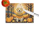NEW Yellow Labrador Retriever Fall Glass Cutting Board Decorative Tempered Glass Kitchen Cutting and Serving Board Large Size Chopping Board