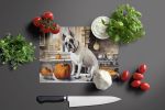 Boxer Fall Kitchen Pumpkins Glass Cutting Board Decorative Tempered Glass Kitchen Cutting and Serving Board Large Size Chopping Board