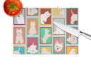 NEW Lots of Westie Glass Cutting Board Decorative Tempered Glass Kitchen Cutting and Serving Board Large Size Chopping Board