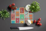 NEW Lots of Fawn Italian Greyhound Glass Cutting Board Decorative Tempered Glass Kitchen Cutting and Serving Board Large Size Chopping Board