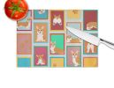 NEW Lots of Red and White Pembroke Corgi Glass Cutting Board Decorative Tempered Glass Kitchen Cutting and Serving Board Large Size Chopping Board