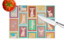 NEW Lots of Cream Chihuahua Glass Cutting Board Decorative Tempered Glass Kitchen Cutting and Serving Board Large Size Chopping Board