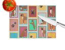 NEW Lots of Black Face Boxer Glass Cutting Board Decorative Tempered Glass Kitchen Cutting and Serving Board Large Size Chopping Board