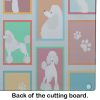 NEW Lots of White Standard Poodle Glass Cutting Board Decorative Tempered Glass Kitchen Cutting and Serving Board Large Size Chopping Board