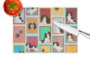 NEW Lots of Tricolor Cavalier Spaniel Glass Cutting Board Decorative Tempered Glass Kitchen Cutting and Serving Board Large Size Chopping Board