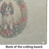 NEW English Toy Spaniel Christmas Flowers Glass Cutting Board Decorative Tempered Glass Kitchen Cutting and Serving Board Large Size Chopping Board