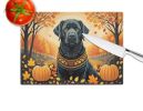 NEW Black Labrador Retriever Fall Glass Cutting Board Decorative Tempered Glass Kitchen Cutting and Serving Board Large Size Chopping Board