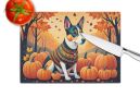 NEW Basenji Fall Glass Cutting Board Decorative Tempered Glass Kitchen Cutting and Serving Board Large Size Chopping Board