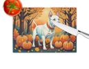 NEW White Pit Bull Terrier Fall Glass Cutting Board Decorative Tempered Glass Kitchen Cutting and Serving Board Large Size Chopping Board