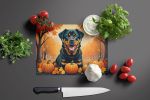 NEW Rottweiler Fall Glass Cutting Board Decorative Tempered Glass Kitchen Cutting and Serving Board Large Size Chopping Board