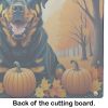 NEW Rottweiler Fall Glass Cutting Board Decorative Tempered Glass Kitchen Cutting and Serving Board Large Size Chopping Board