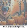 NEW German Shepherd Fall Glass Cutting Board Decorative Tempered Glass Kitchen Cutting and Serving Board Large Size Chopping Board