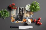 NEW Belgian Sheepdog Fall Kitchen Pumpkins Glass Cutting Board Decorative Tempered Glass Kitchen Cutting and Serving Board Large Size Chopping Board