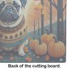 NEW Fawn Pug Fall Glass Cutting Board Decorative Tempered Glass Kitchen Cutting and Serving Board Large Size Chopping Board