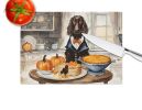 NEW Boykin Spaniel Fall Kitchen Pumpkins Glass Cutting Board Decorative Tempered Glass Kitchen Cutting and Serving Board Large Size Chopping Board