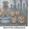 NEW Shar Pei Spooky Halloween Glass Cutting Board Decorative Tempered Glass Kitchen Cutting and Serving Board Large Size Chopping Board