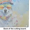 NEW Alaskan Klee Kai Hippie Dawg Glass Cutting Board Decorative Tempered Glass Kitchen Cutting and Serving Board Large Size Chopping Board
