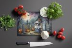 NEW Shih Tzu Spooky Halloween Glass Cutting Board Decorative Tempered Glass Kitchen Cutting and Serving Board Large Size Chopping Board