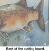 NEW Brown Trout Glass Cutting Board Decorative Tempered Glass Kitchen Cutting and Serving Board Large Size Chopping Board