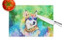 NEW Siberian Husky Hippie Dawg Glass Cutting Board Decorative Tempered Glass Kitchen Cutting and Serving Board Large Size Chopping Board