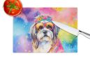 NEW Shih Tzu Hippie Dawg Glass Cutting Board Decorative Tempered Glass Kitchen Cutting and Serving Board Large Size Chopping Board