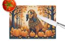 NEW Bloodhound Fall Glass Cutting Board Decorative Tempered Glass Kitchen Cutting and Serving Board Large Size Chopping Board