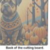 NEW Border Terrier Fall Glass Cutting Board Decorative Tempered Glass Kitchen Cutting and Serving Board Large Size Chopping Board