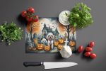 NEW Poodle Spooky Halloween Glass Cutting Board Decorative Tempered Glass Kitchen Cutting and Serving Board Large Size Chopping Board