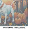 NEW White Pit Bull Terrier Fall Glass Cutting Board Decorative Tempered Glass Kitchen Cutting and Serving Board Large Size Chopping Board