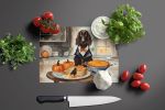 NEW Boykin Spaniel Fall Kitchen Pumpkins Glass Cutting Board Decorative Tempered Glass Kitchen Cutting and Serving Board Large Size Chopping Board