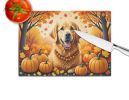 NEW Golden Retriever Fall Glass Cutting Board Decorative Tempered Glass Kitchen Cutting and Serving Board Large Size Chopping Board