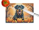 NEW Rottweiler Fall Glass Cutting Board Decorative Tempered Glass Kitchen Cutting and Serving Board Large Size Chopping Board