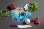 NEW Manatee Glass Cutting Board Decorative Tempered Glass Kitchen Cutting and Serving Board Large Size Chopping Board