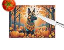 NEW Belgian Malinois Fall Glass Cutting Board Decorative Tempered Glass Kitchen Cutting and Serving Board Large Size Chopping Board