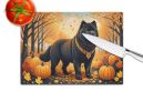 NEW Black Chow Chow Fall Glass Cutting Board Decorative Tempered Glass Kitchen Cutting and Serving Board Large Size Chopping Board