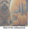 NEW Cairn Terrier Fall Glass Cutting Board Decorative Tempered Glass Kitchen Cutting and Serving Board Large Size Chopping Board