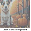 NEW Jack Russell Terrier Fall Glass Cutting Board Decorative Tempered Glass Kitchen Cutting and Serving Board Large Size Chopping Board